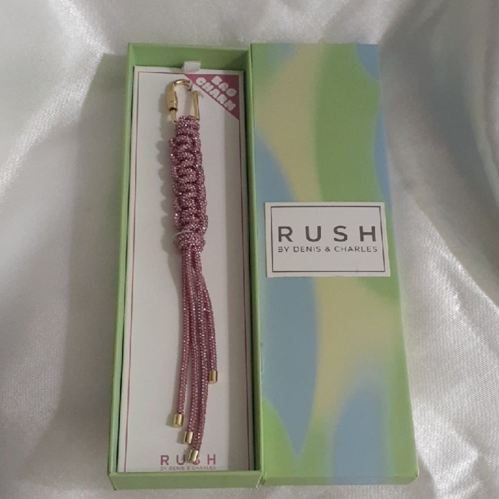 Rush by Denis & Charles Pink Keychain Bag Charm